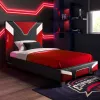 XROCKER gamer és versenyző egyágyas ágy 90x190cm piros műbőr