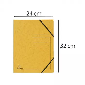 Exacompta Colorspan gumis mappa A4 sárga 355 g/m² fül nélkül