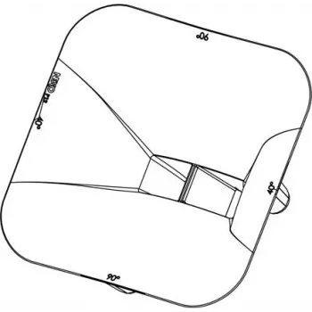 NEXO PNU-P12FLG9040-BK tölcsér-szórási adapter P12 hangrendszerhez (90° x 40°) - fekete