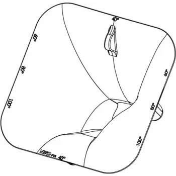 NEXO PNU-P12FLGPS-BK kürtkarima / diszperziós adapter P12 hangrendszerekhez, fekete