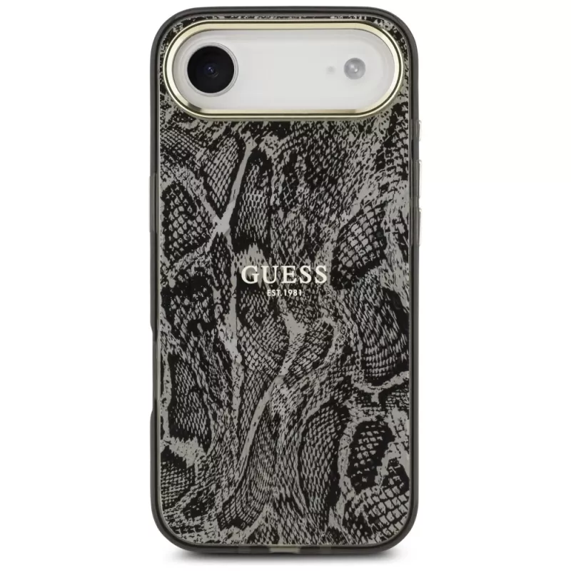 Guess Python Pattern MagSafe tok iPhone Air-höz - fekete