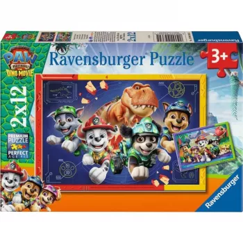 Ravensburger gyermek kirakó Paw Patrol 3 Dino Movie (2x 12 darab)