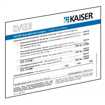 Kaiser Elektro azonosítótábla-készlet DE/GB/FR/IT 9473-91