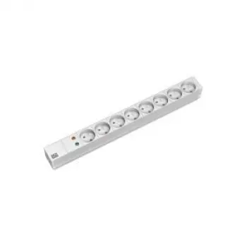 Bachmann 333.4061 Standard 1U PDU 8 Schuko aljzat 2m kábel túlfeszültség-védelem szürke