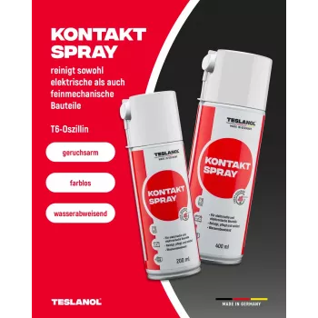 Teslanol kontaktspray 400ml, tisztító