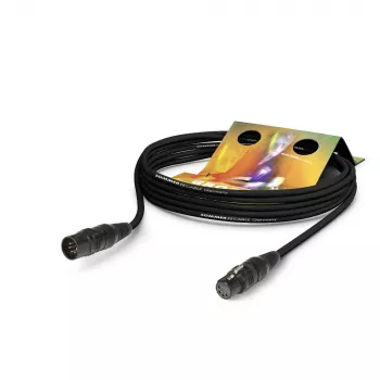 Sommer Cable Binary 434 DMX512 kábel, 4 x 0,34 mm², XLR-dugó 5-pólusú XLR-aljzatra 5-pólusú, HICON, fekete, 5 m (B4GSU0500-SW)