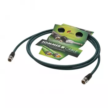 Sommer Cable SC-Vector PLUS 1.2/4.8 DZ UHD videó-patchkábel, BNC-dugó BNC-dugóra, NEUTRIK, zöld, 30 m (DZGR-3000-GN-SW)