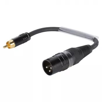 Sommer Cable adapterkábel, RCA-dugó XLR-dugóra 3 pólusú, fekete, 0,15 m (TRH7U0015-SW)