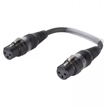 Sommer Cable adapterkábel, XLR-aljzat 3 pólusú XLR-aljzatra 3 pólusú, HICON, fekete, 0,15 m (SGHZU0015-SW)