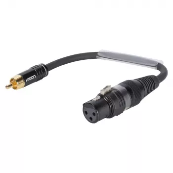 Sommer Cable adapterkábel, RCA-dugó XLR-aljzatra 3 pólusú, fekete, 0,15 m (TRH8U0015-SW)