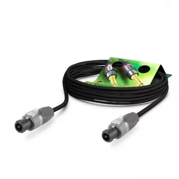 Sommer Cable Meridian hangszórókábel, 2 x 2,50 mm², speakON 2-pólusú speakON 2-pólusúra, NEUTRIK, fekete, 1 m (ME25-225-0100-SW)