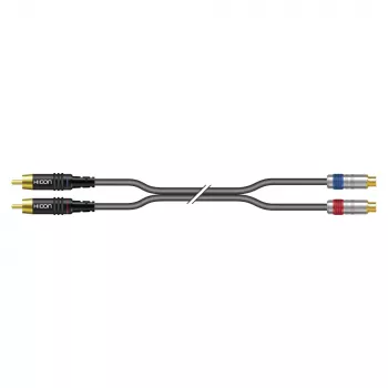 Sommer Cable SC-Onyx 2025 MKII sztereó RCA kábel, aszimmetrikus, 2 x 1 x 0,25 mm², RCA–RCA, HICON, fekete, 2,5 m (ON8D-0250-SW)