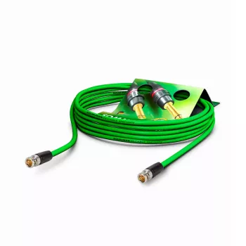 Sommer Cable SC-Slimline (RCB) 75 Ω videó-patchkábel, BNC-dugó BNC-dugóra, NEUTRIK, zöld, 0,3 m (SNGR-0030-GN-SW)