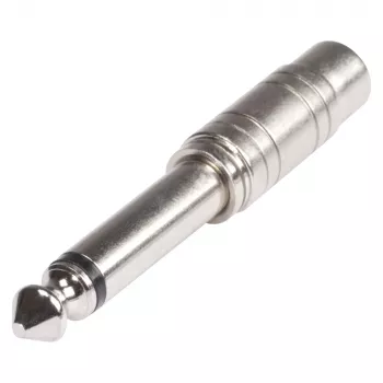 Sommer Cable HICON adapter, 6,3 mm-es monó jackdugó RCA-aljzatra, egyenes, krómozott (HI-JM6CI-MF)
