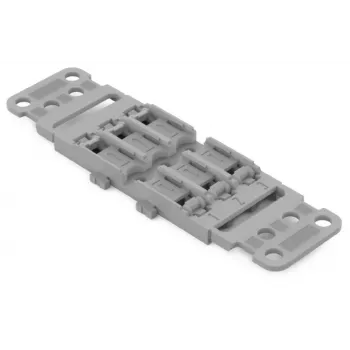 WAGO 221-2503 szerelési adapter húzásmentesítéssel, 3-eres, világosszürke