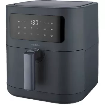 MEDION Life MD 11740 E40 XL forrólevegős fritőz, szürke, 2150 W, 5,2 L kosár