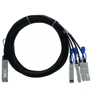 BlueOptics Fortinet FN-CABLE-QSFP28-4SFP28-5 BlueLAN SC282701L5M26 passzív 100GBASE-CR4 QSFP28 - 4x25GBASE-CR SFP28 Direct Attach breakout kábel, 5 méter