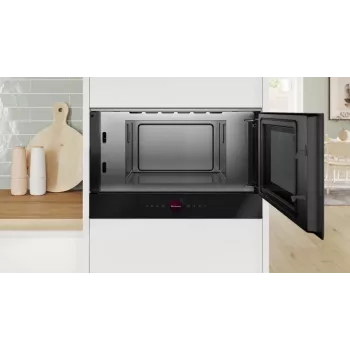 Bosch BFR9221B1 beépíthető mikrohullámú sütő 21L 900W rozsdamentes acél Serie 8