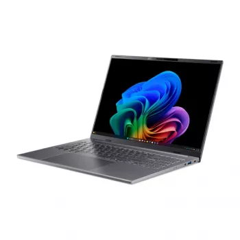Acer Aspire 16 AI A16-I71M-77BS Copilot+ PC laptop, 16 inch WUXGA OLED 120Hz, Intel Core Ultra 7 355, 16GB LPDDR5x, 512GB SSD, Windows 11 Home, német billentyűzet