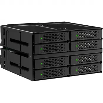 ICY DOCK ToughArmor MB508V5P-B 8 rekeszes 2,5 inch U.2/U.3 NVMe SSD/HDD teljesen fém hátlapi modul