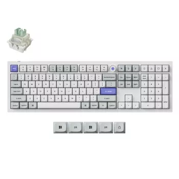 Keychron Q6HW-P1 Full Size mágneses fehér mechanikus billentyűzet