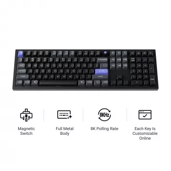 Keychron Q6HW-P1 Full Size mágneses fehér mechanikus billentyűzet