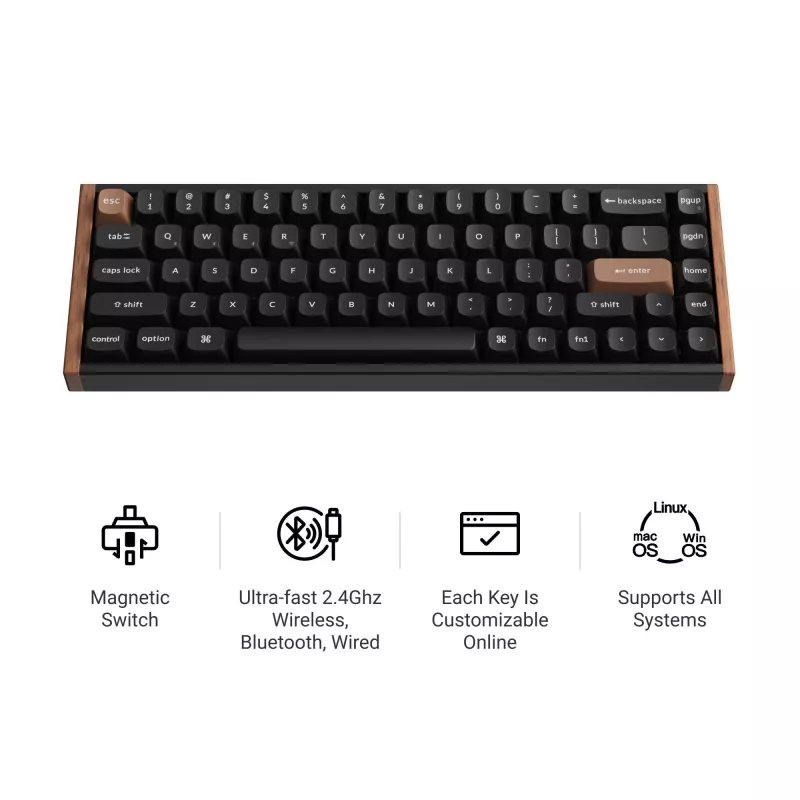 Keychron K6H-Q1 65% mágneses fehér