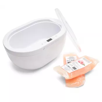 RIO PWAX-EU/1,1 paraffinviasz-melegítő - 200W, 2,3 kg kapacitás, fehér lila díszítéssel