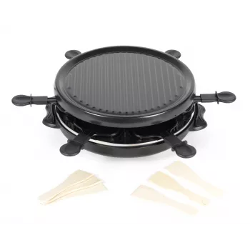 Giles & Posner EK4511GV2VDE asztali raclette-grill 1200 W 8 személyes fekete/ezüst
