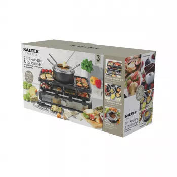 Salter EK4513VDE 2 az 1-ben raclette és fondü készlet