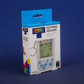 FIZZ CREATIONS mini retro konzol kulcstartó 23 játékkal - Tetris arcade ajándék