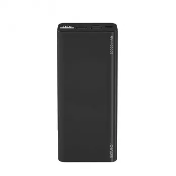 SAVIO BA-05 20000 mAh power bank fekete