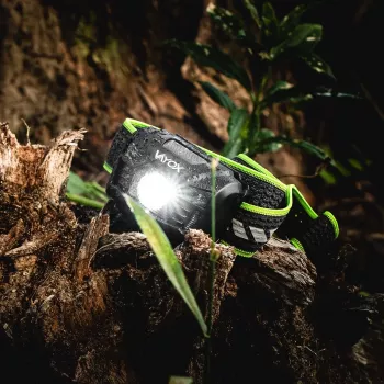 VAYOX VA0020 akkumulátoros fejlámpa, 170 lm, mozgásérzékelő, 1200 mAh, USB-C, IP66, fekete