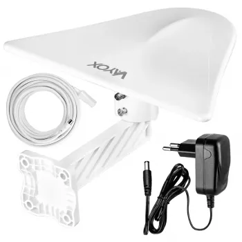 VAYOX DigiActiv DVB-T/T2 kültéri antenna 4G LTE VHF UHF VA0022 fehér