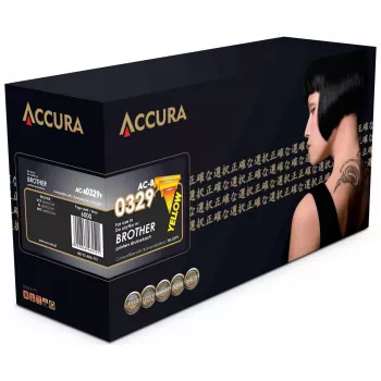 Accura kompatibilis tonerpatron (TN-329Y) sárga, nagy kapacitás Brother-hez