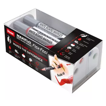 Pentel Maxiflo Flex-Feel táblamarker készlet, vegyes színek, 2,0 - 5,0 mm, 4 darab