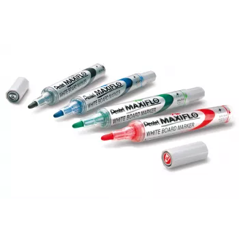 Pentel Maxiflo Flex-Feel táblamarker készlet, vegyes színek, 2,0 - 5,0 mm, 4 darab
