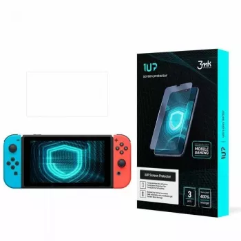 3MK 1UP Gaming képernyővédő Nintendo Switch-hez (3 darabos csomag) - rugalmas polimer fólia, öngyógyító, kristálytiszta