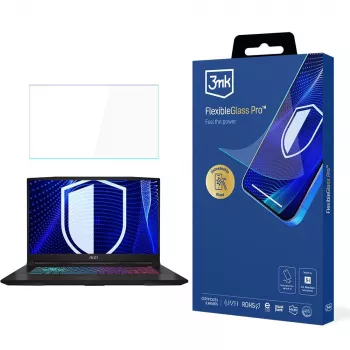 3MK PROTECTION FlexibleGlass Pro képernyővédő MSI Katana 17,3 inch laptophoz (19-ig) - 0,3 mm hibrid üveg, 7H keménység, ujjlenyomatmentes, buborékmentes