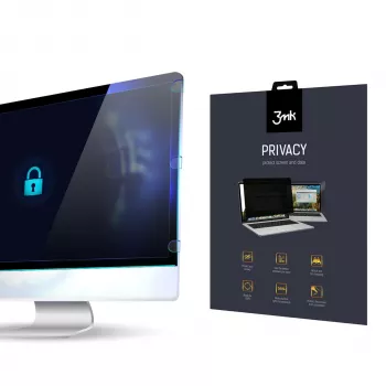 3MK adatvédelmi szűrő 2 irányú iiyama ProLite TF2238MSC-B1-hez, akár 23 inch, ragasztó nélkül