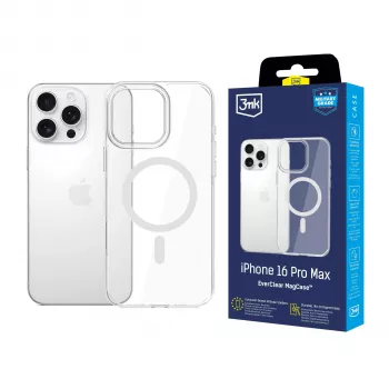 3MK EverClear MagCase hátlap Apple iPhone 16 Pro Max készülékhez - átlátszó