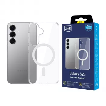 3MK EverClear MagCase Samsung Galaxy S25 készülékhez - átlátszó
