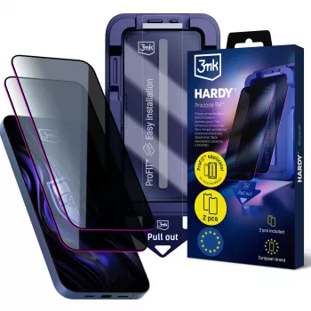 3MK PROTECTION Hardy Privzone 9H adatvédelmi kijelzővédő Apple iPhone 13/13 Pro/14/16e/17e készülékhez