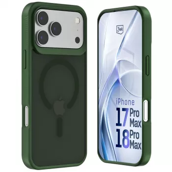 3MK PROTECTION Apple iPhone 17 Pro Max Hardy Hazy MagCase zöld