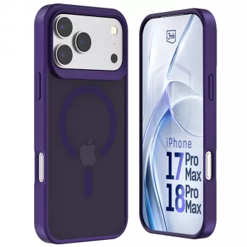 3MK PROTECTION Apple iPhone 17 Pro Max Hardy Hazy MagCase hátlap lila