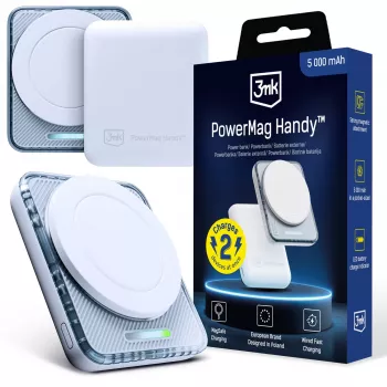 3mk PowerMag mobil 5000 mAh 22.5W MagSafe fehér