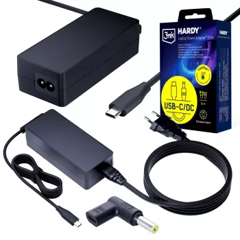 3MK PROTECTION Acer, Sony 20V USB-C aljzat - 5.5 x 1.7mm - 3mk Hardy notebook töltőadapter