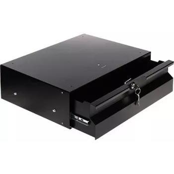 Stalflex RD19-3U-320B 19 inch 3U szerver rack fiók, 320 mm hasznos mélység, fekete