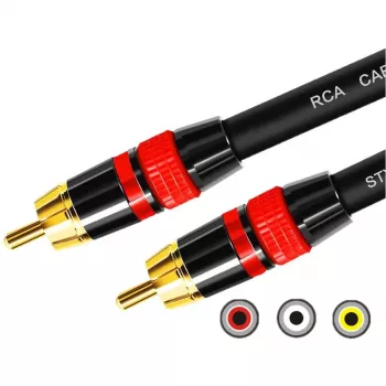 MOZOS Premium RCA to RCA mélynyomó kábel 3m