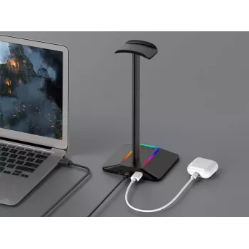 MOZOS D12 RGB LED fejhallgatótartó over-ear fejhallgatókhoz